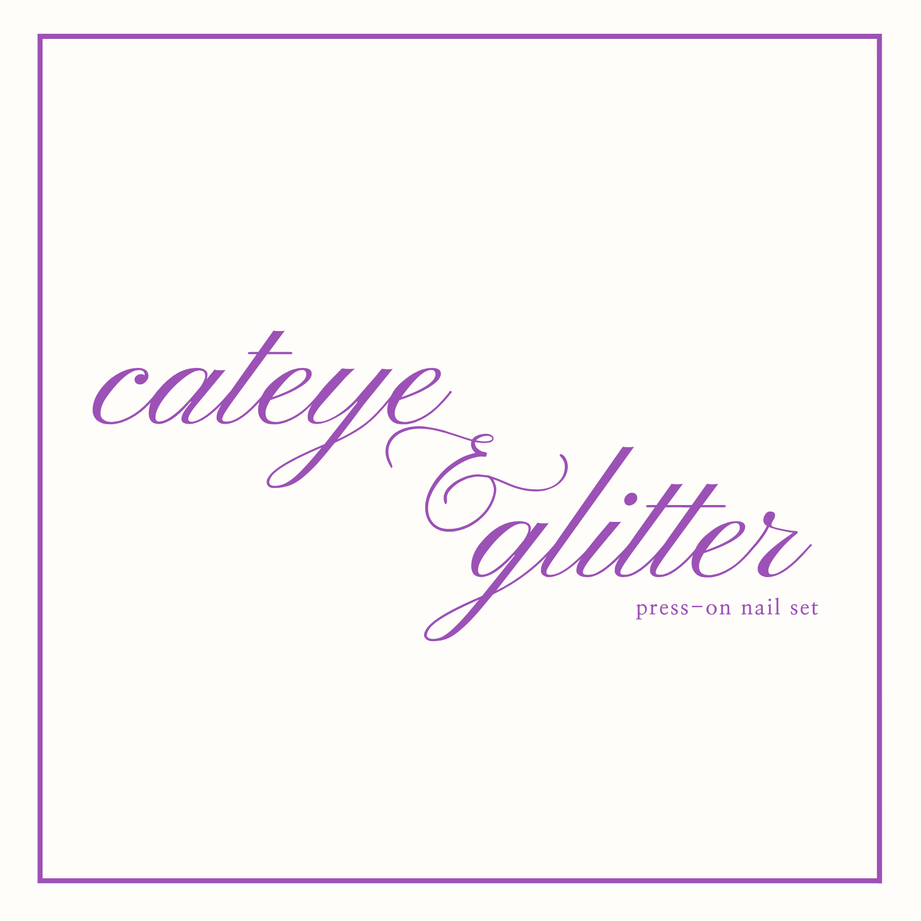 Cat Eye & Glitter Press-On Nail Sets