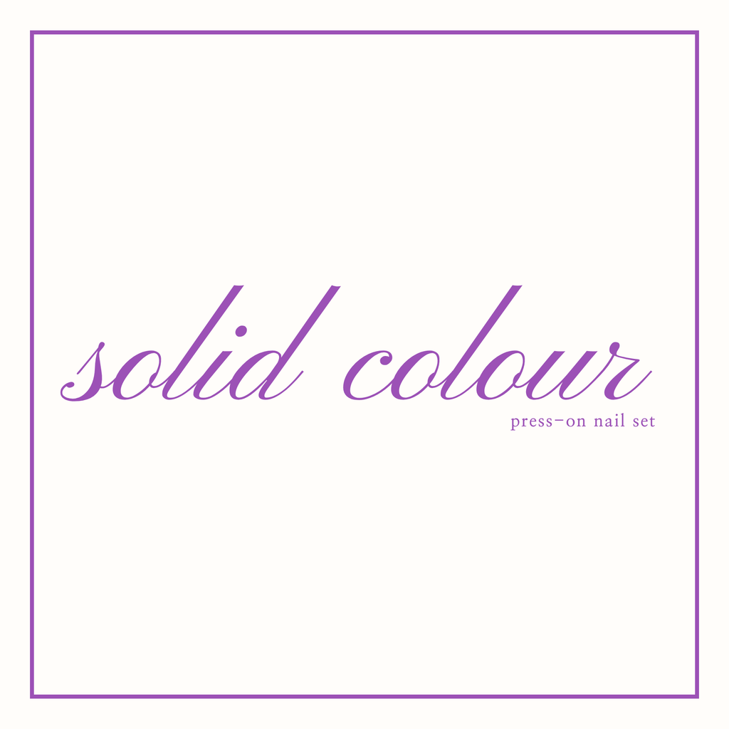 Solid Colour Press-On Nail Set