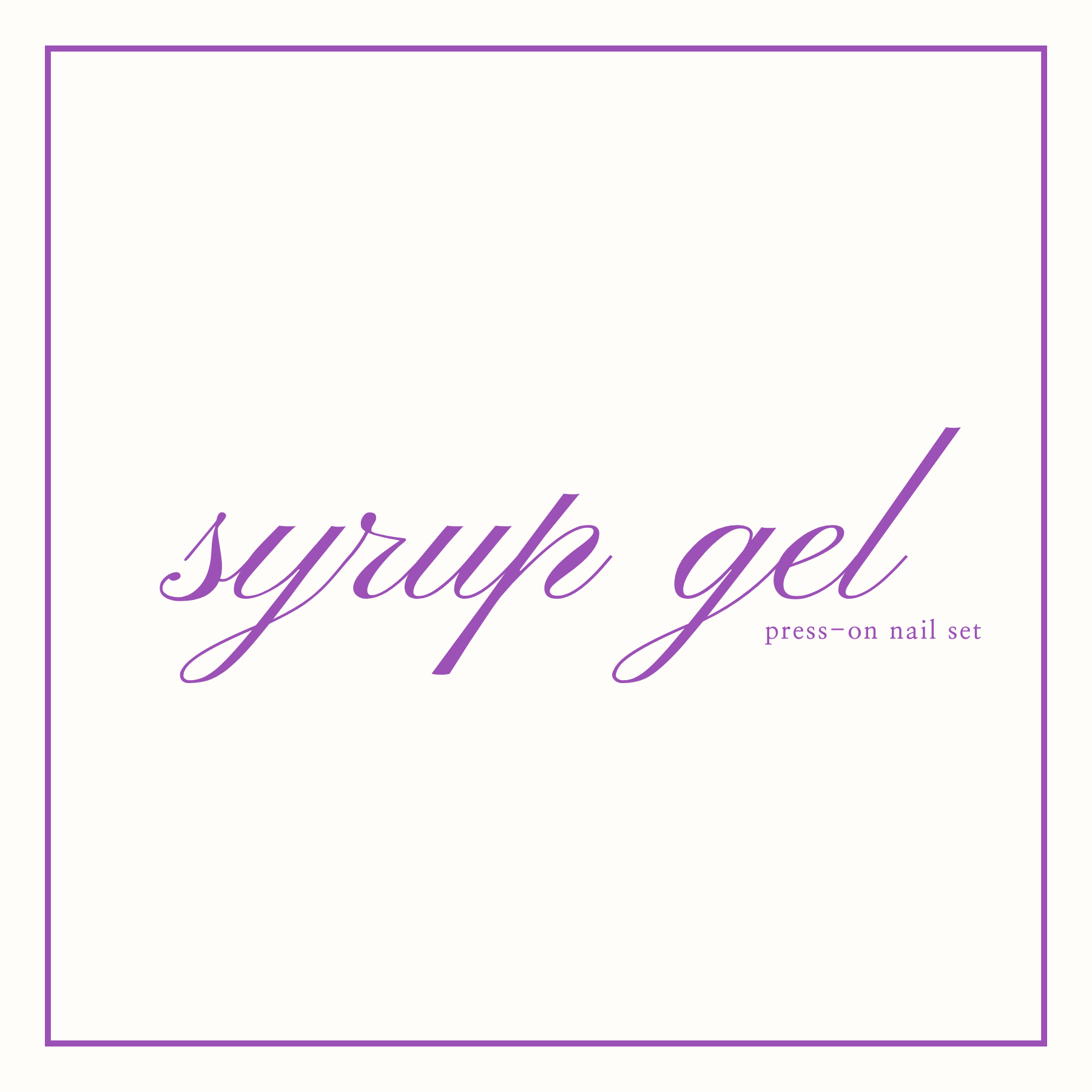 Solid Syrup Colour Press-On Nail Set